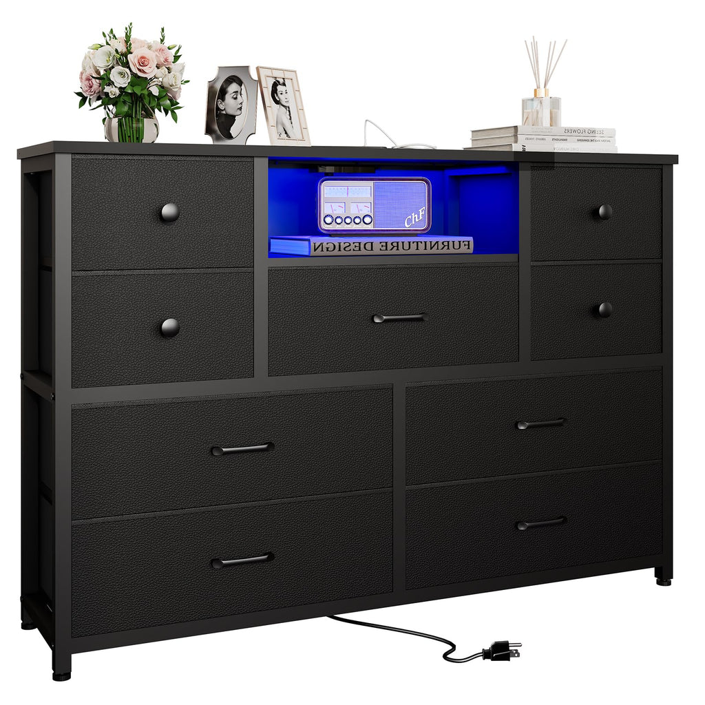 Black 9 Drawer Dresser Z625304
