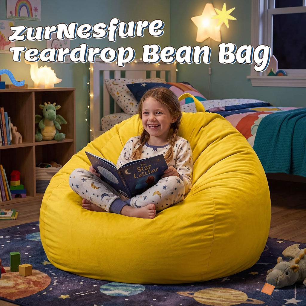 Bean Bag Chair Yellow 2FT W687775