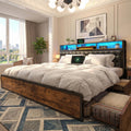 King Bed Frame with 4 Drawers Z633961