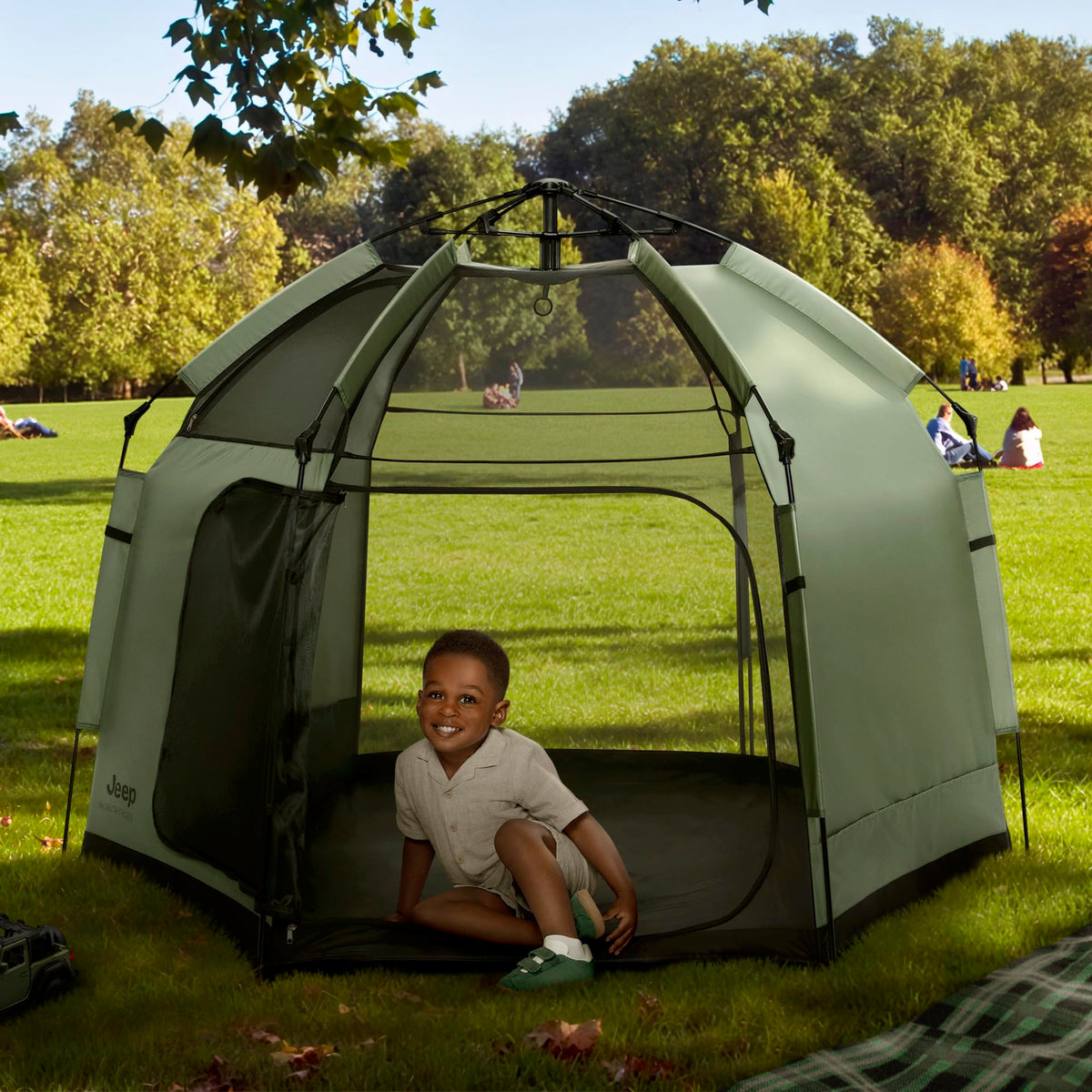 Olive Green Pop-Up Play Yard N619035