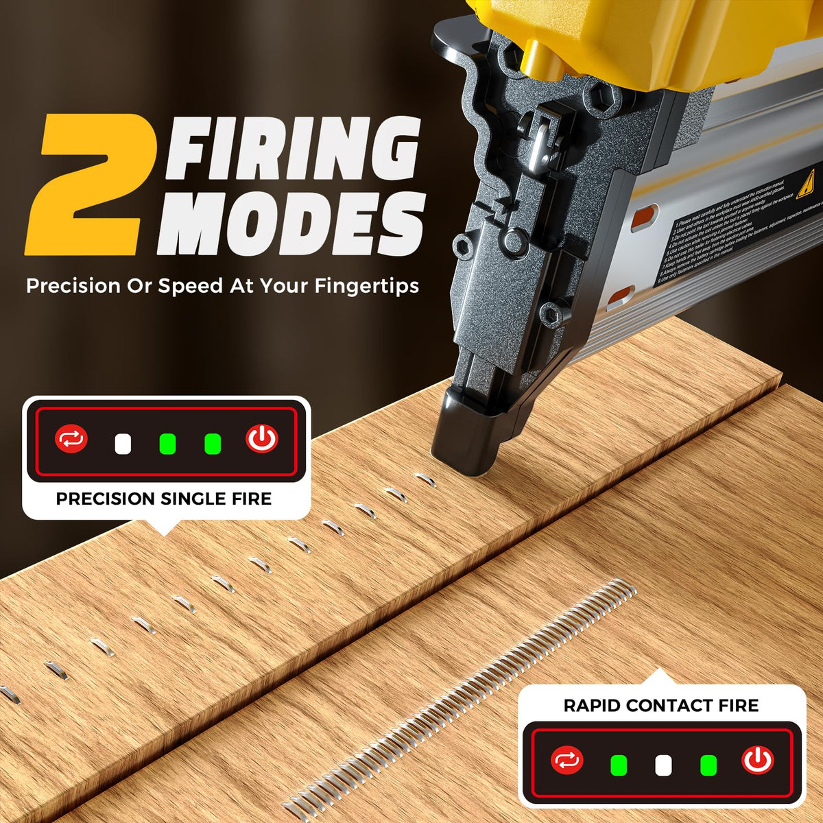 Cordless 2 in 1 Electric Nail Gun Staple Gun with 18GA Nails K7027