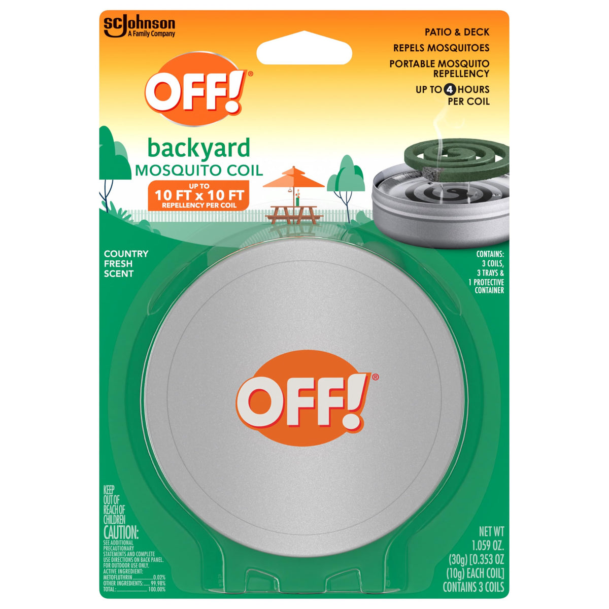 Outdoor Mosquito Repellent Coil Starter Pack Country Fresh Scent 3 Piece U142