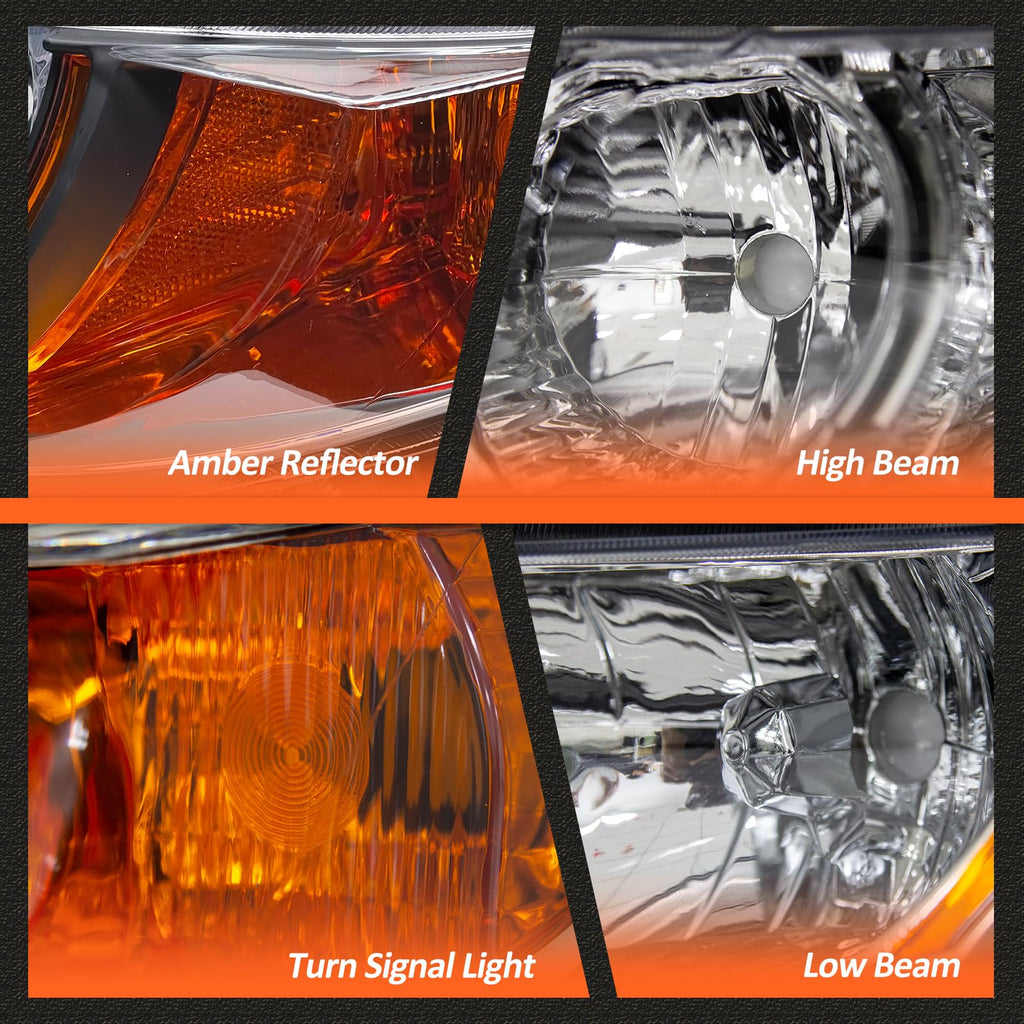 Black 2 Door Headlights Pair H2999