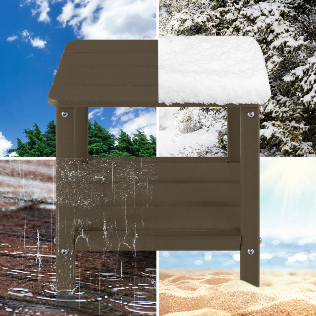 Set of 2 Dark Brown HDPE Storage Side Table M7665