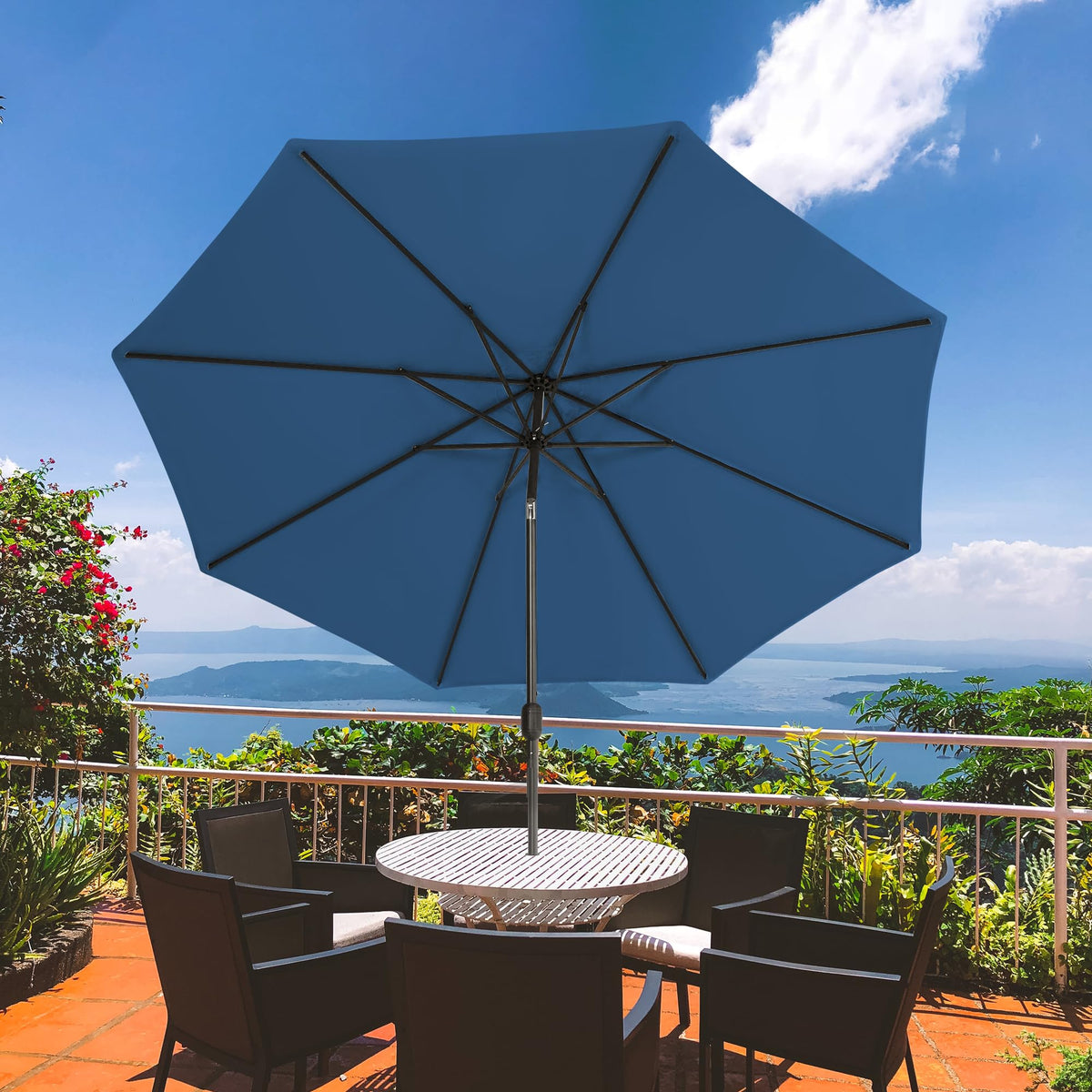 9 FT Patio Umbrella with Base I404