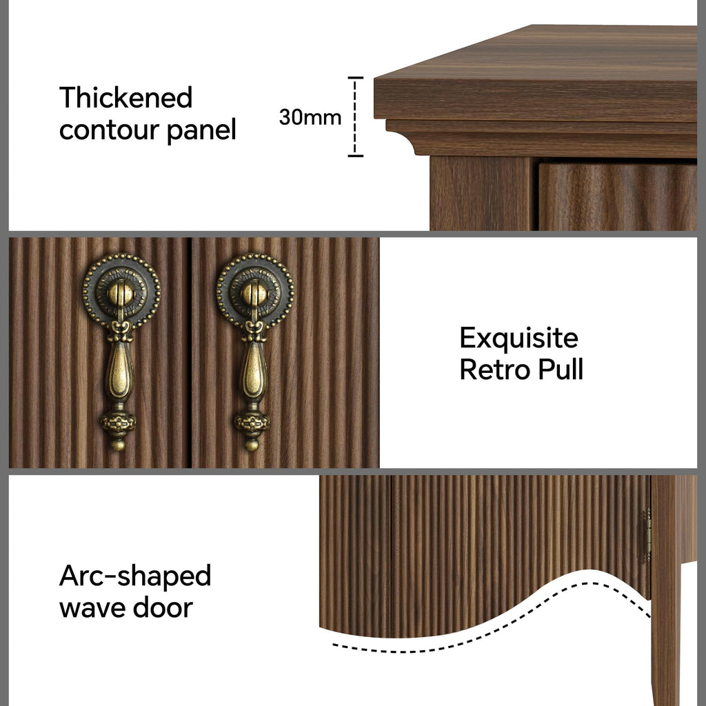 40" Fluted Buffet Cabinet with Drawer I1834