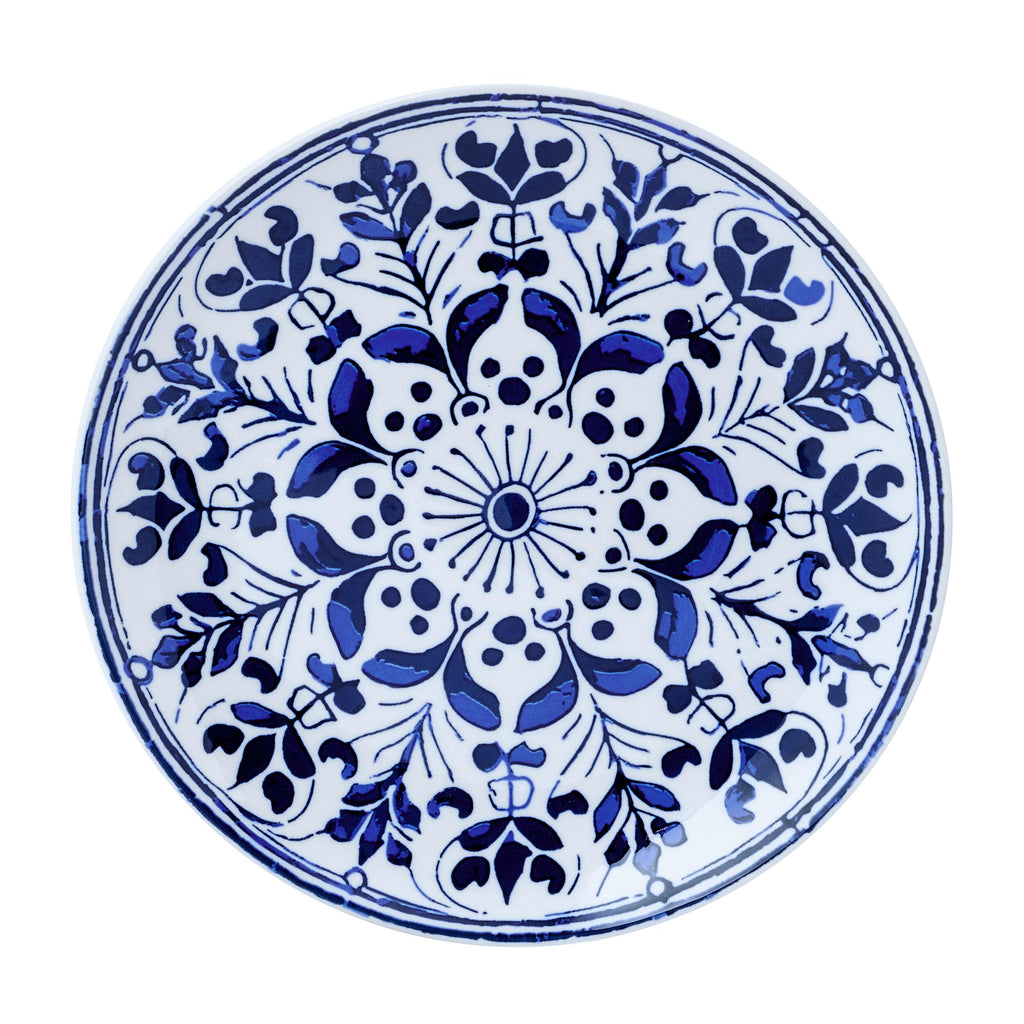 12 Piece Blue Stoneware Dinnerware Set S46507