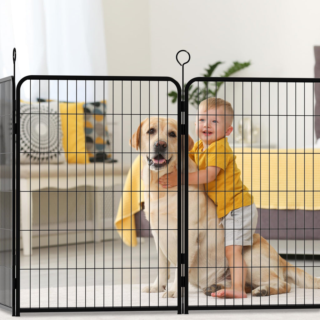 Heavy-Duty Iron Exercise-Pen System Portable Yard Camping Kennel Alternative V779