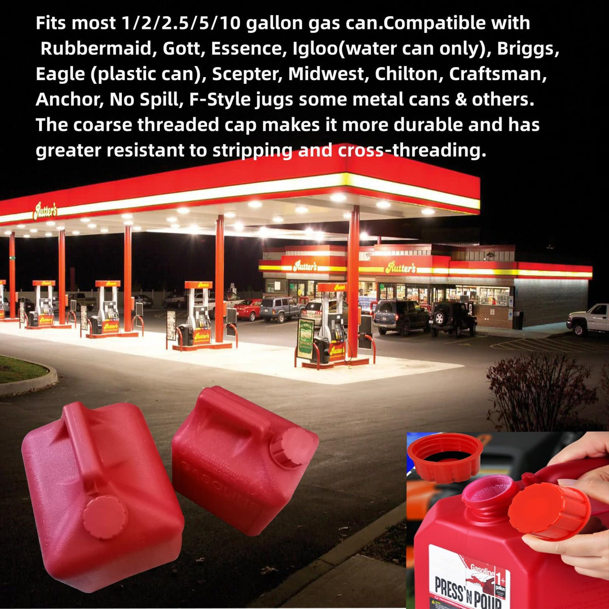 5 Gallon Gas Can Cap Replacement D6539