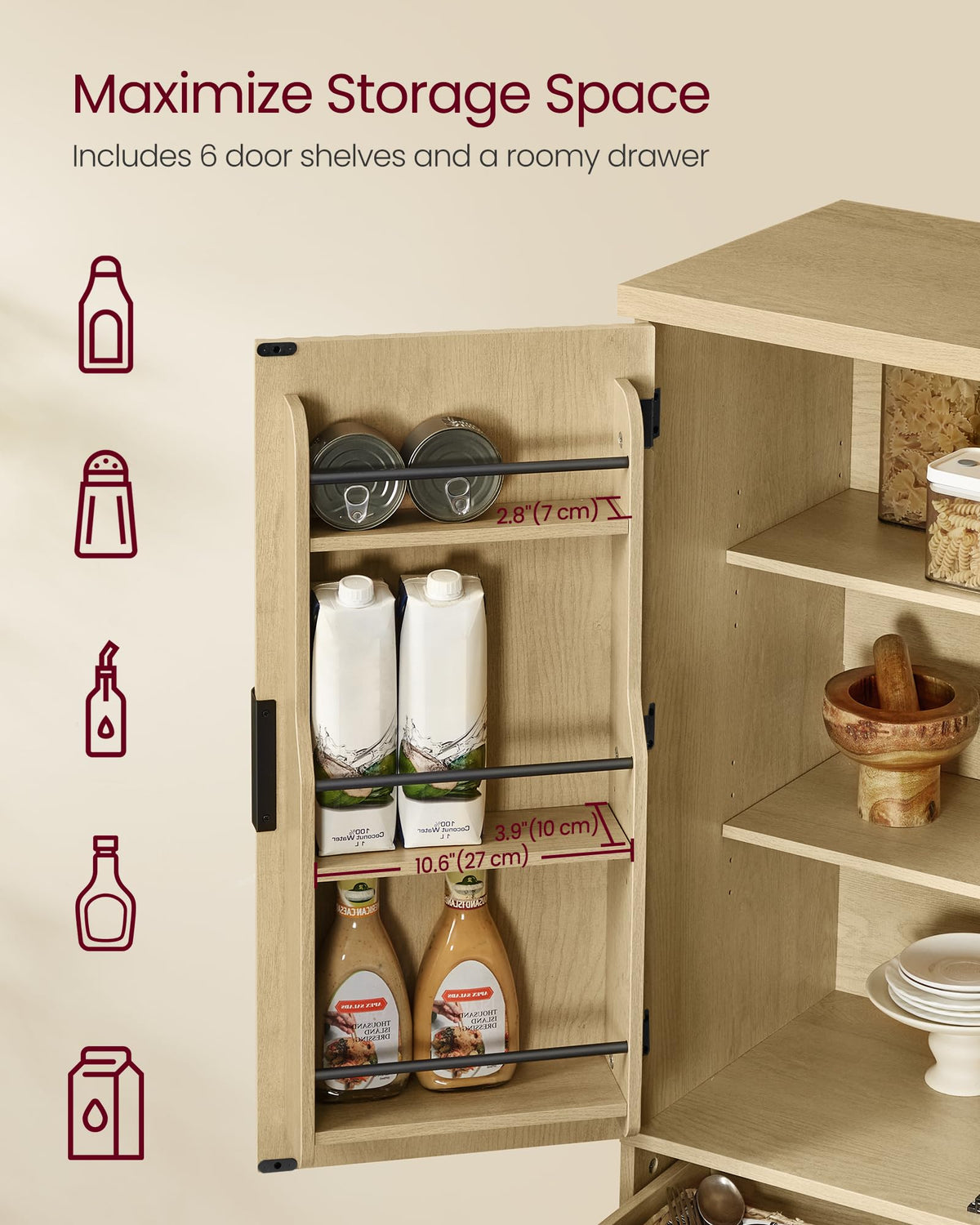 Freestanding Tall Cabinet with Drawer O8911