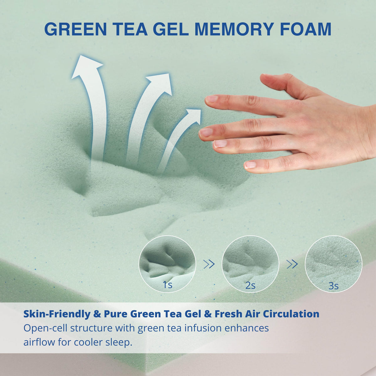 10 Inch Gel-Infused Green Tea Memory Foam Twin Mattress Q819