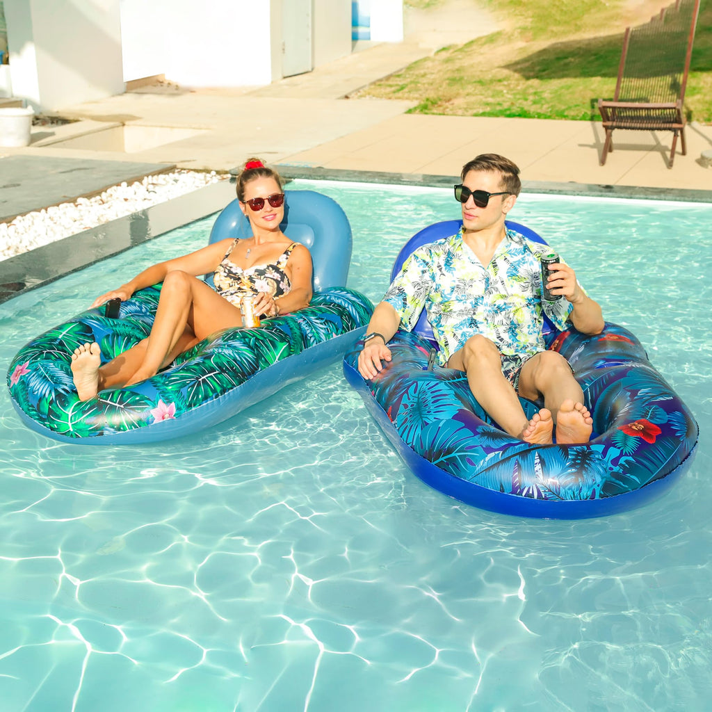 Inflatable Pool Float Chair with Cup Phone Holder S16824
