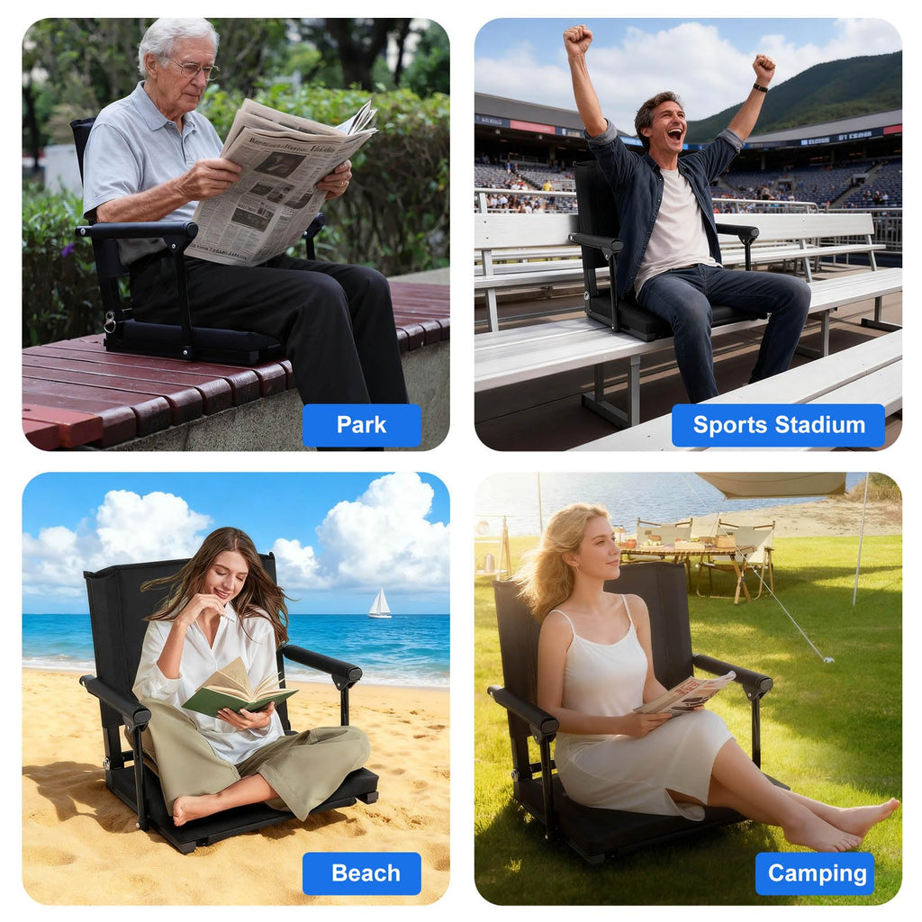 2 PCS Stadium Seats with Back Support M495