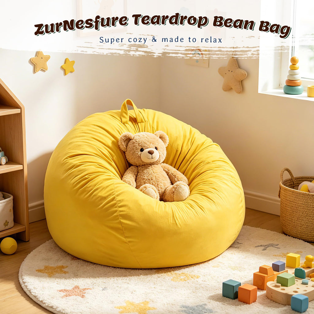 Bean Bag Chair Yellow 2FT W687775