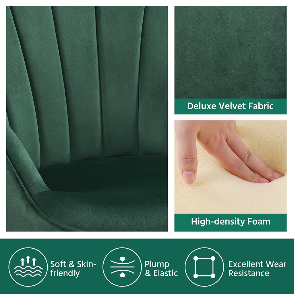 Green Upholstered Accent Chairs Set of 2 Z858281