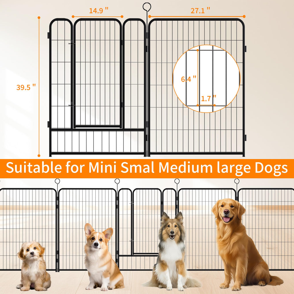Heavy-Duty Iron Exercise-Pen System Portable Yard Camping Kennel Alternative V779