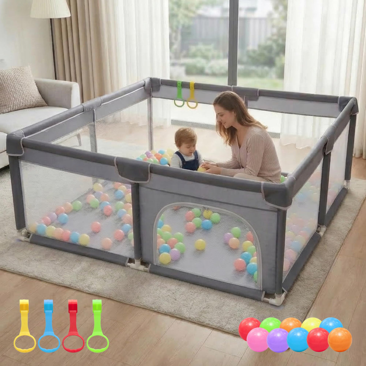 Baby Playpen 50x50 Grey Z82670
