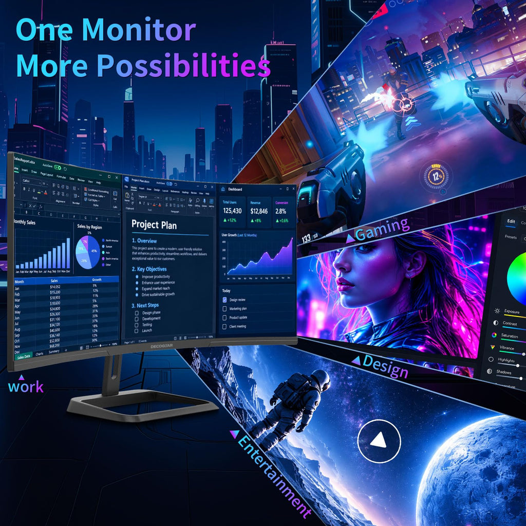 34” Curved Ultrawide Gaming Monitor 180Hz 3440×1440 A506740