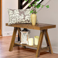 30" Solid Wood Storage Bench U9391