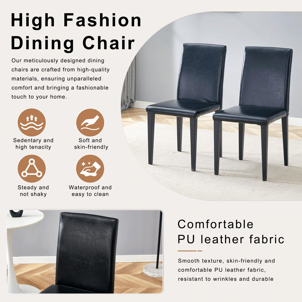 9 Piece Dining Table Set with 8 Pu Leather Chairs B659