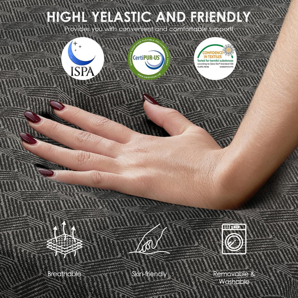 4 Inch Tri-Fold Twin Size Memory Foam Mattress with Washable Cover V899210