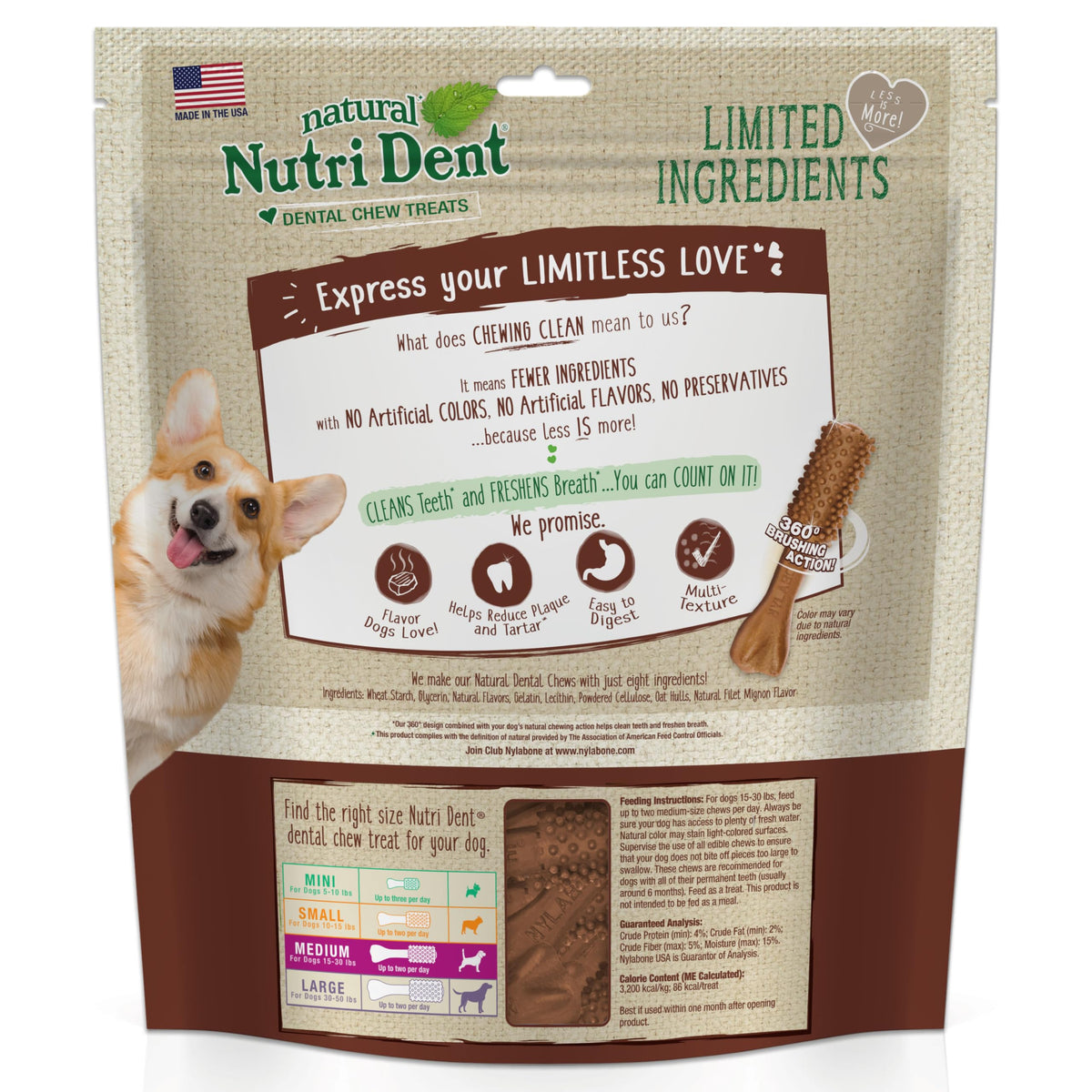 Filet Mignon Flavor Dog Dental Treats 40 Count R306763
