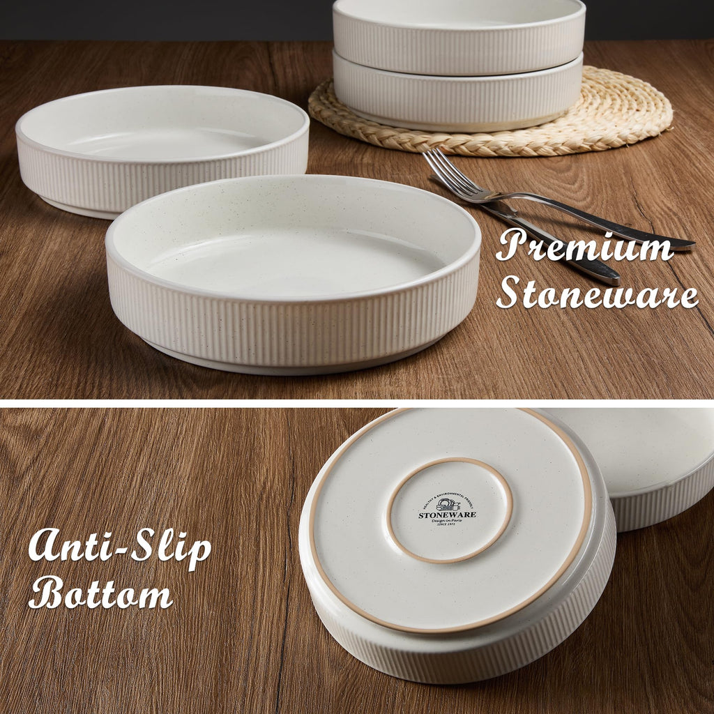 12-Piece Stoneware Plates and Bowls Set U761953