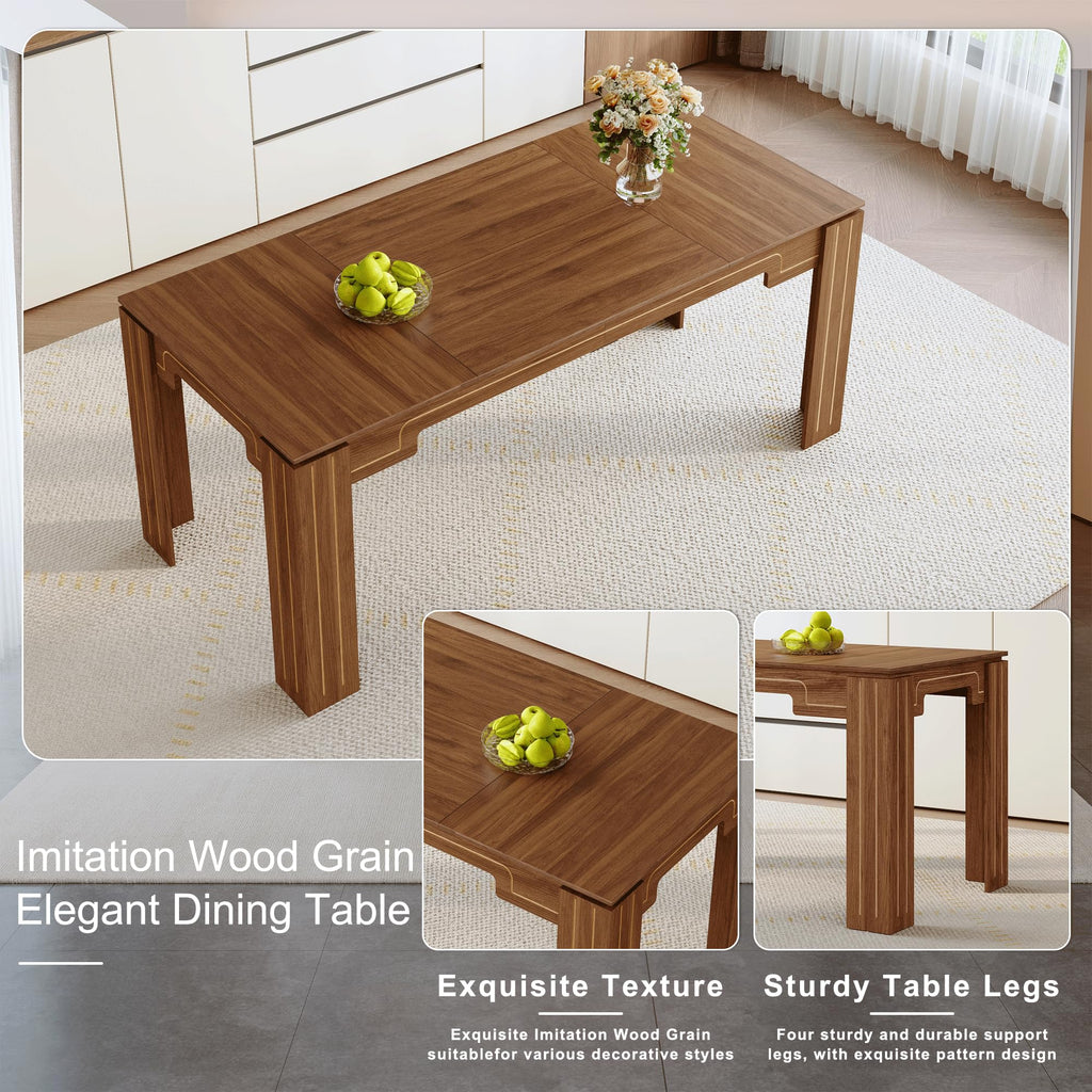 9 Piece Dining Table Set with 8 Pu Leather Chairs B659