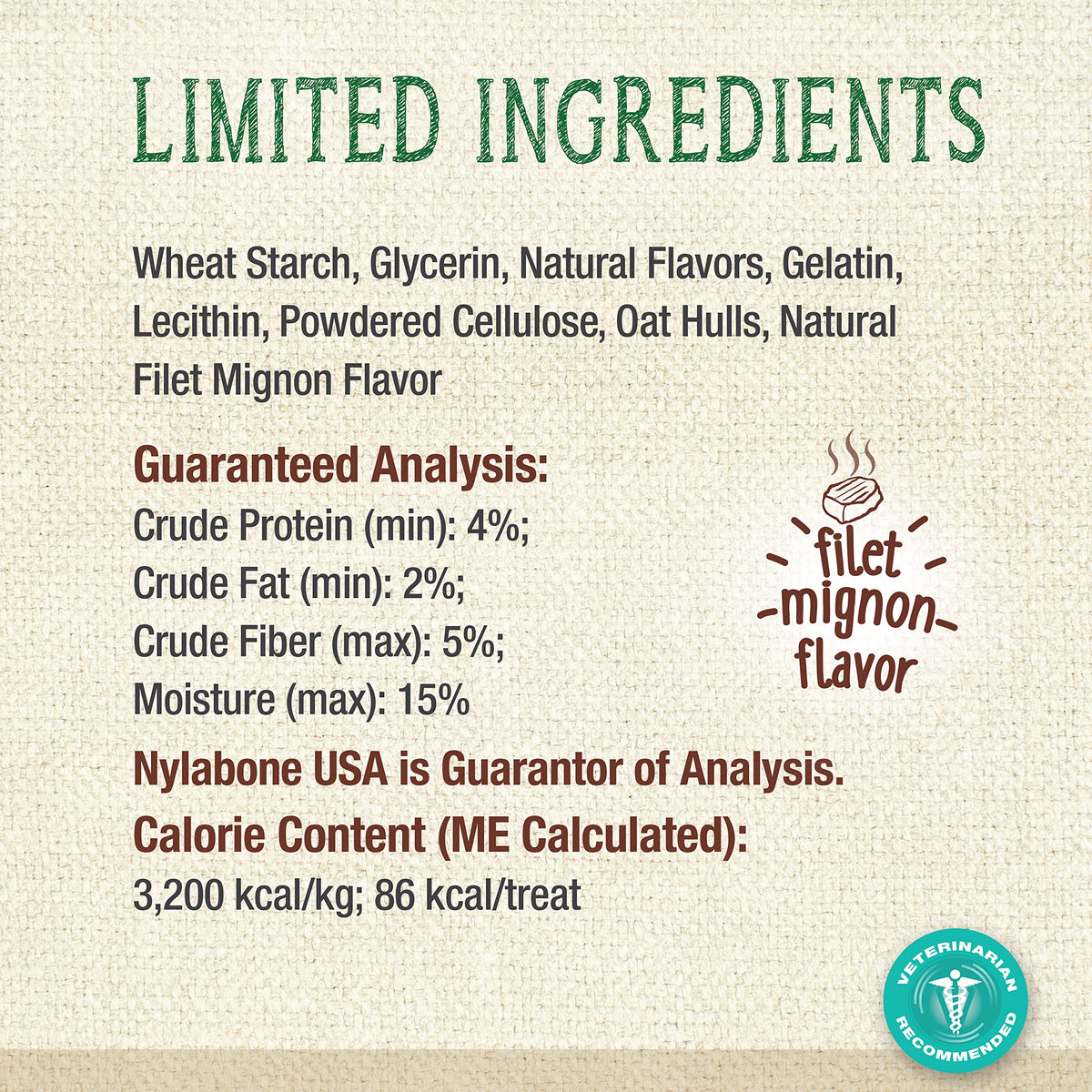 Filet Mignon Flavor Dog Dental Treats 40 Count R306763