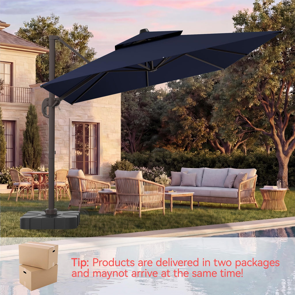 Cantilever Patio Umbrella with Base L94855