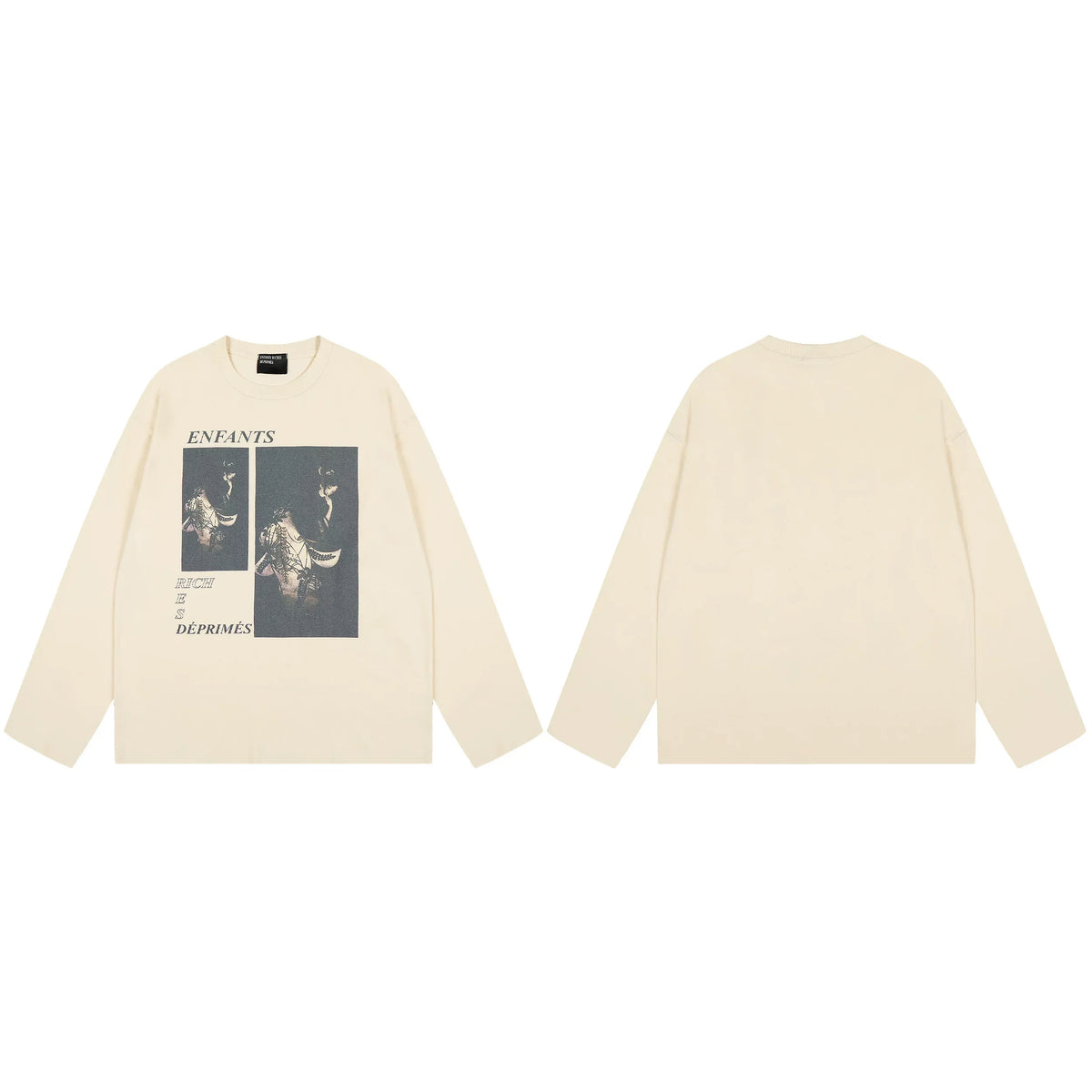 ERD “Corset” Diptych Long Sleeve T-Shirt — Cream